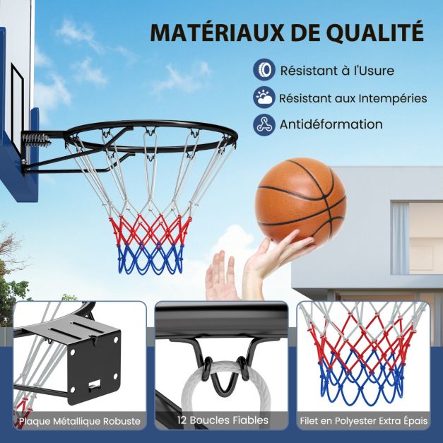 INF Filet de basket-ball robuste - Polyester de 5,0 mm d'épaisseur