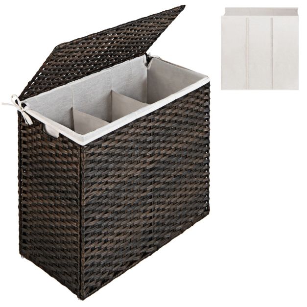 Box de rangement avec couvercle en bambou gris Douceur D'intérieur