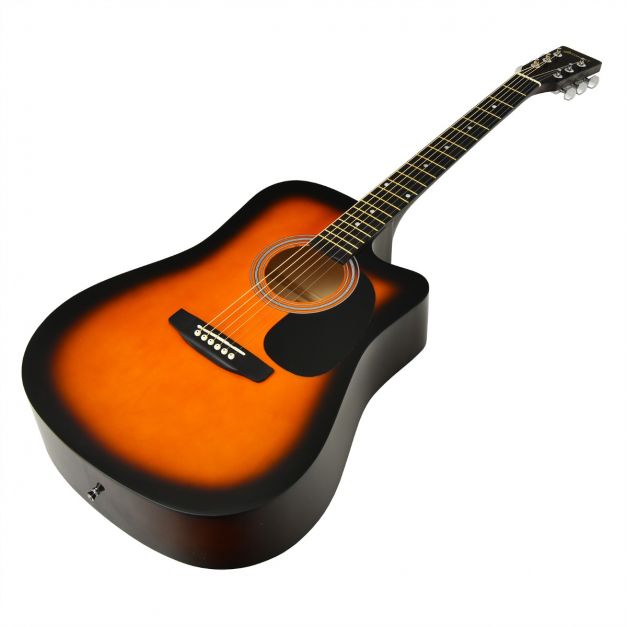 Folk Country Explorer guitare de voyage en bois 41 pouces, corps creux pour  gaucher, pick-up, équipement de musique - AliExpress