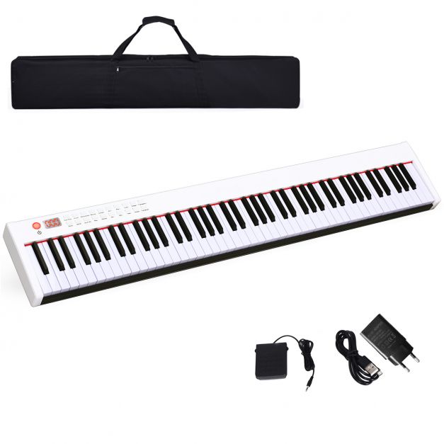 Piano Numérique 88 Touches avec Touches Lestées Fonction Bluetooth