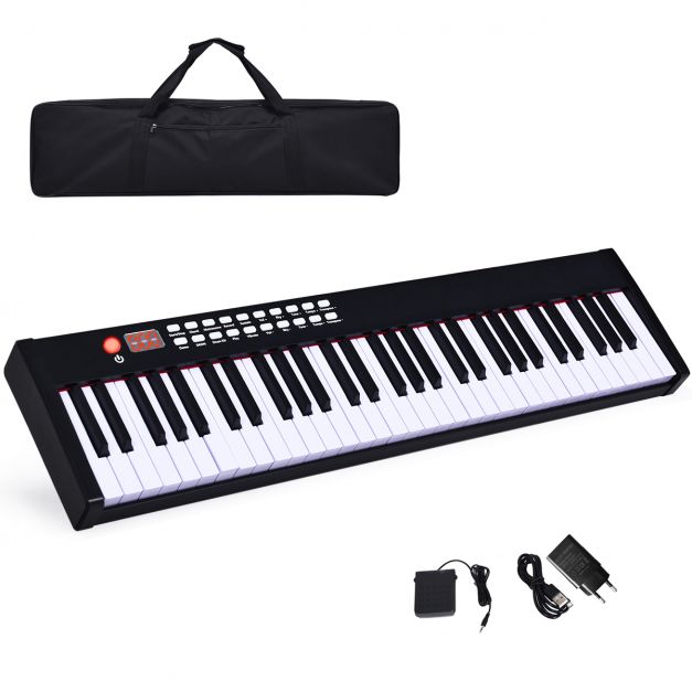 Basics Clavier de piano numérique portable 61 touches Haut-parleurs  et chansons intégrés Prise européenne, Noir : : Instruments de  musique et Sono