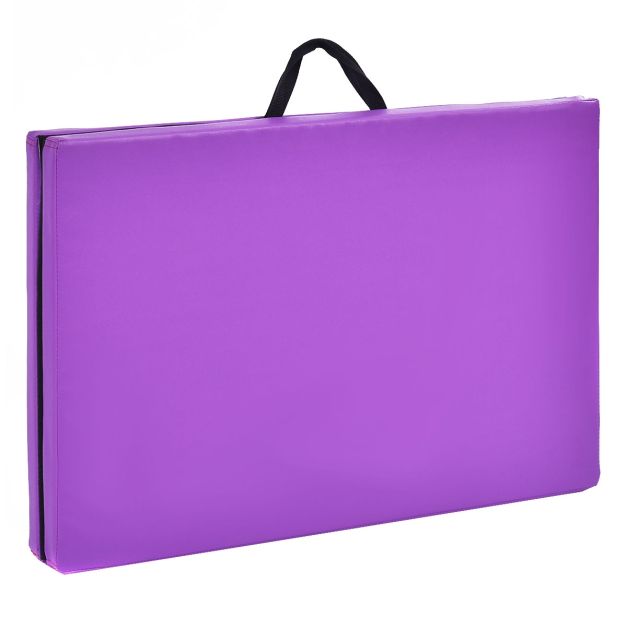 Tapis de sol gymnastique tapis de yoga natte de gym matelas fitness pliable  portable Violet - Costway