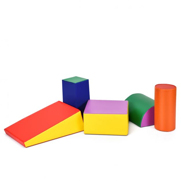 6 blocs de mousse de couleur / blocs de mousse pour enfants - mix1