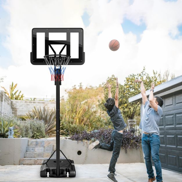 Panier De Basket Sur Pied IDMarket Hauteur Réglable 240 à 305 Cm, Noir, Neuf