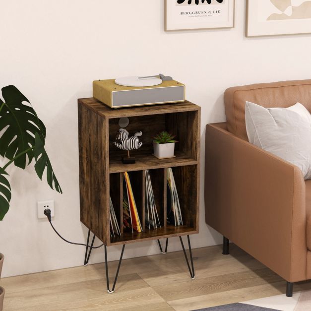 Support 3 Niveaux Pour Platine Vinyle - Range Jusqu'à 300 Albums - Neuf