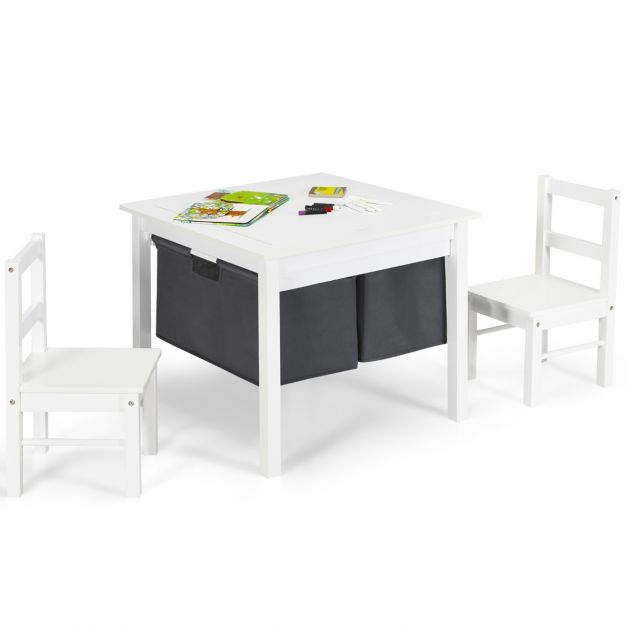 Bureau Pliable avec 3 Tiroirs Table D'écriture Roues Verrouillables avec  Cadre en Métal pour Dortoir Appartement Blanc - Costway