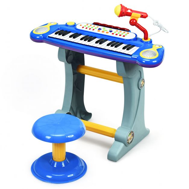 Piano pour enfants 37 touches Multi-Function Clavier électronique de Piano jouets avec Microphone et Câble USB pour enfants Cadeau Piano Clavier éducatif Convient aux 3-8 ans Filles Garçons Débutants 