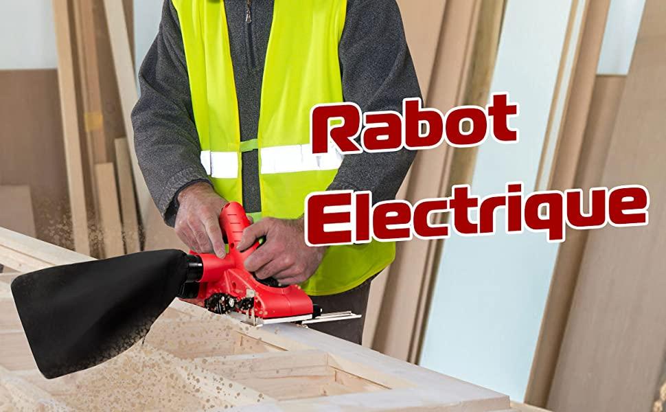 Rabot Electrique 900W 16000tr/min Largeur de Rabotage 82 mm Epaisseur 3 mm