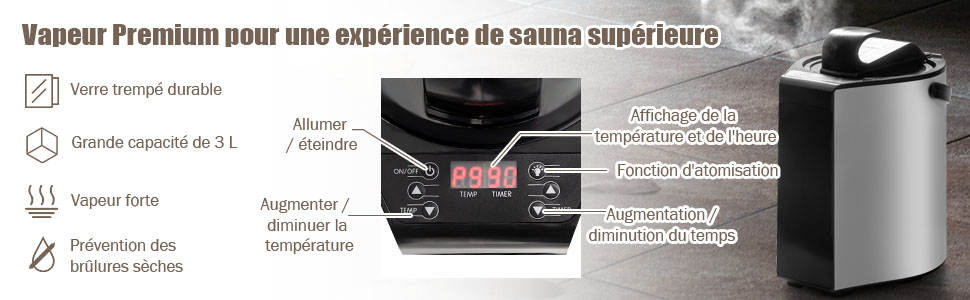 Sauna Portable Pour Une Personne Avec Télécommande Sauna À Vapeur