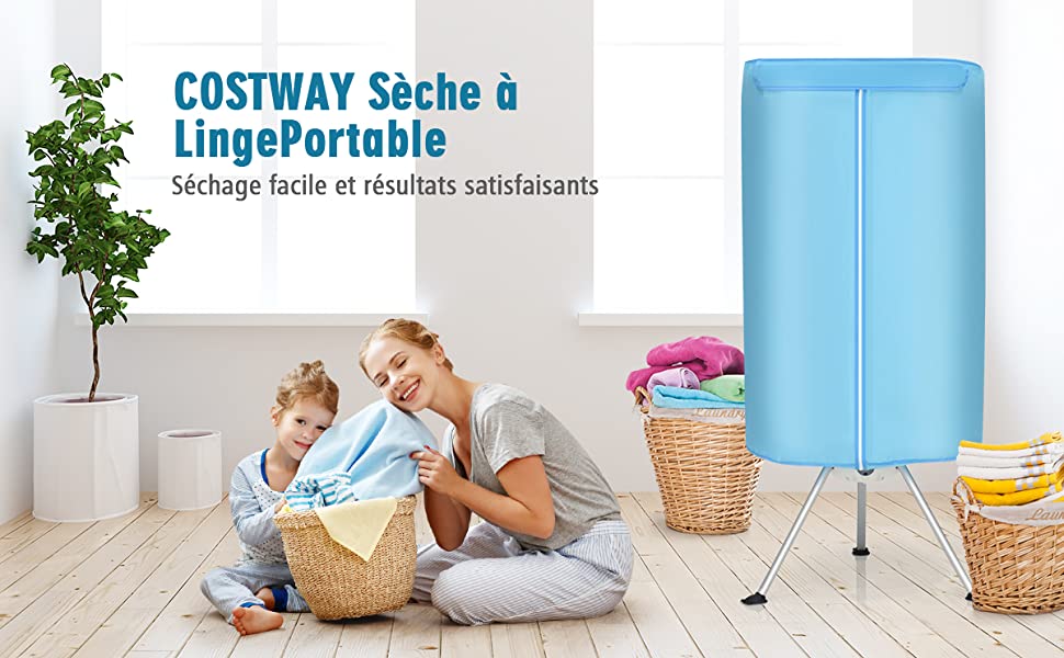 1200w Sèche-linge électrique Sèche-linge portable Tenir haute efficacité  Mute Vêtements à domicile Voyage