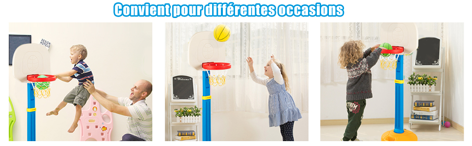 Costway Mini Panier Basket Panneau De Basket-ball En Pc Et Nylon Pour  Enfants à Prix Carrefour