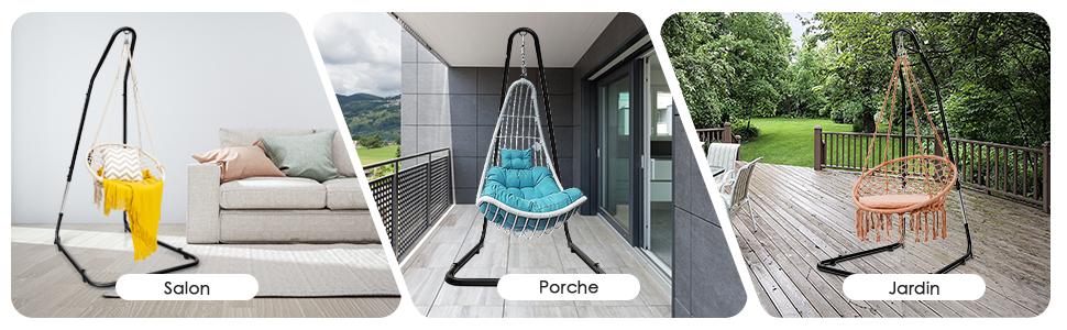support-de-chaise-hamac-reglable-en-acier-solide