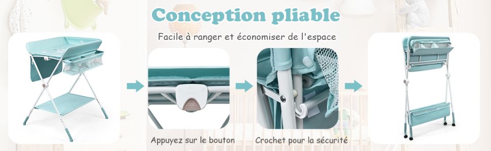 table-a-langer-pliable-a-4-roues