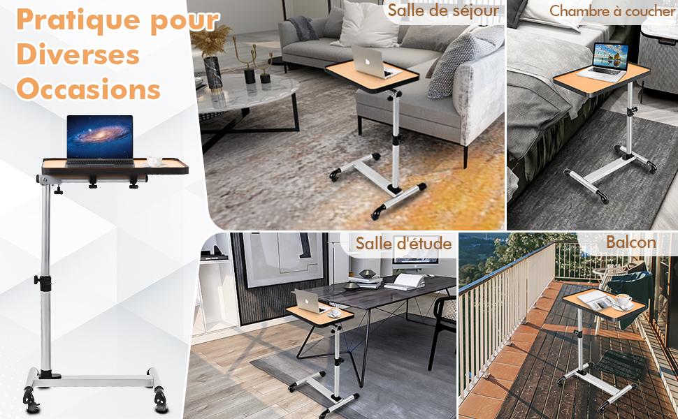 table-avec-quatre-roulettes-pivotantes