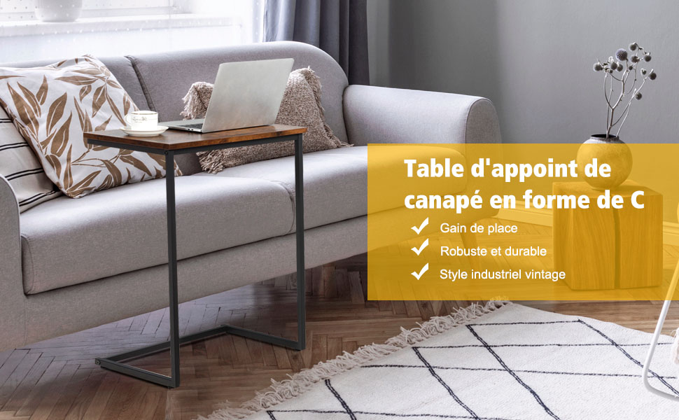 Home Canapé Tables D'Appoint Tables Côté Canapé En Métal,Haute