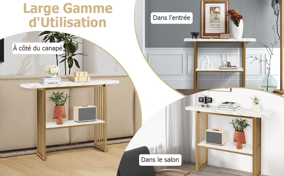consoletafel van imitatiemarmer