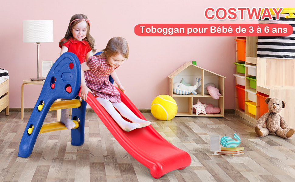 Toboggan Pliant avec Forte Capacite de Charge Ideal pour Enfant de 3-8 Ans