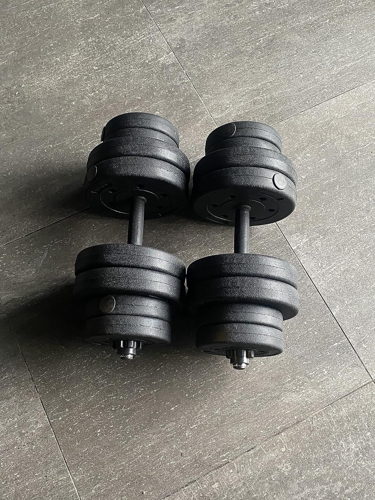 Haltère Giantex Kit Haltères Musculation 2 en 1 avec Disques Poids  Ajustable 30KG Poignée Confortable pour Fitness Musculation Formation